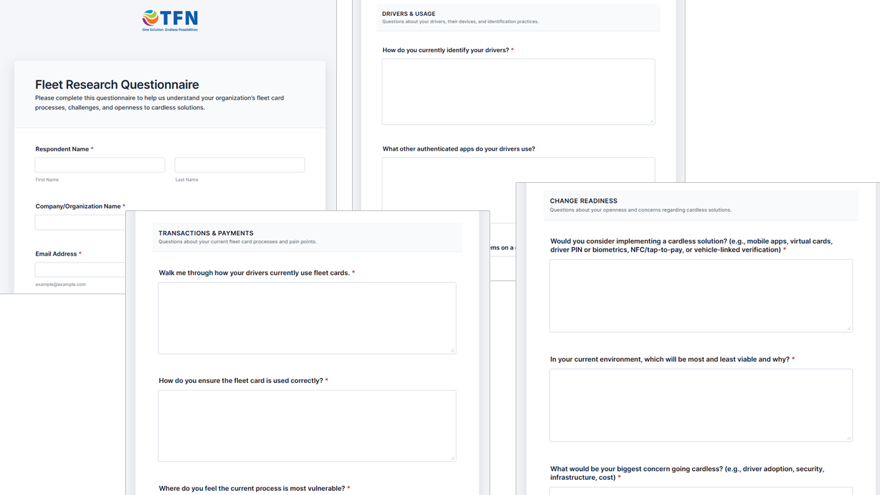 Research Questionnaire for LCV Fleet Owners